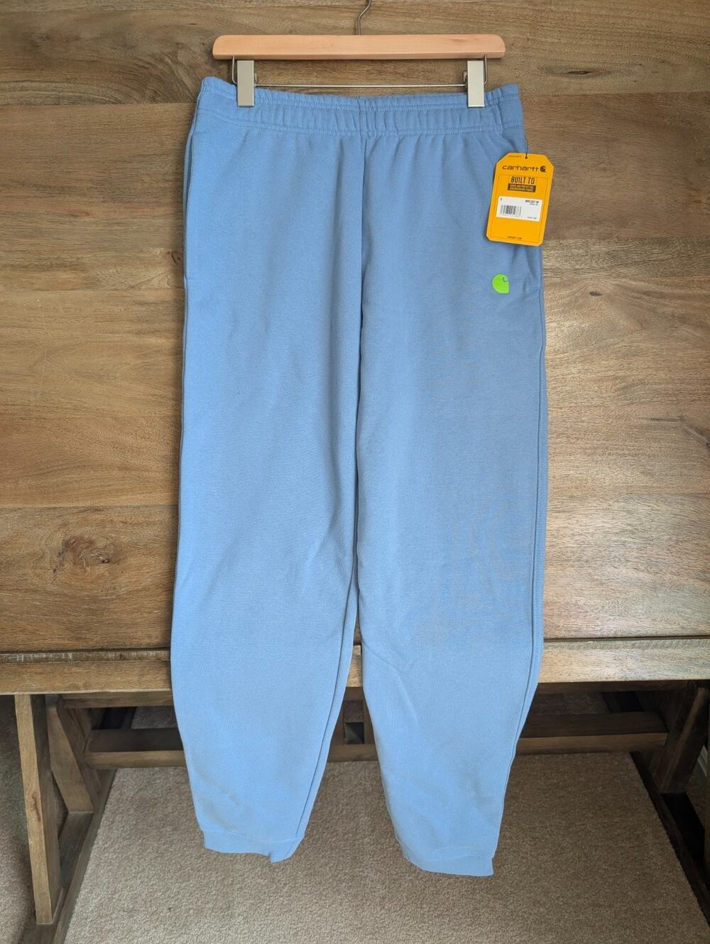 Carhartt Sweatpants Womens Small Blue Midweight Loose Fit Elastic Waist NWT